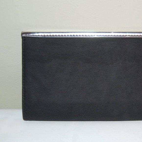 PACO RABANNE Parfums  Black faux leather Metallic CLUTCH - Picture 4 of 6